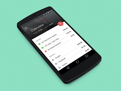 Stock App - Material Concept android design material stock ui