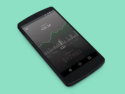Stock App - Intro Screen android dark google material design money nexus stock