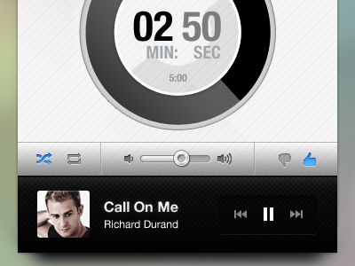 Music Player v2 - Freebie app buttons clean dance interface music music player texture ui window
