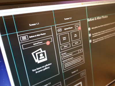 App Directional Flow Wireframes