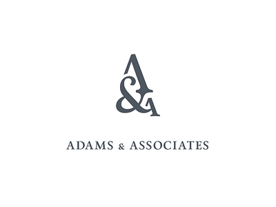 Logomark for Adams & Associates Law Firm ampersand calendas firm law logo logomark