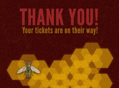 Bee Thanks bee confirmation page grunge honeycomb noise website