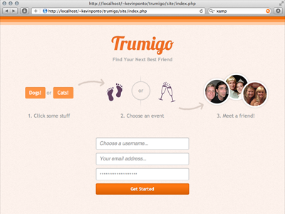 Startup Weekend Santa Barbara: Trumigo app orange signup startup website weekend