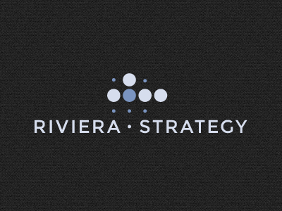 Riviera Strategy Dark dark dots grid logo logotype montserrat