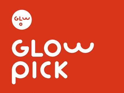 glowpick brand logo brand cosmetic logo red symbol wink woman