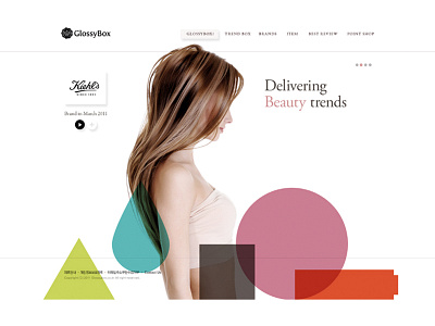 Glossybox website design beauty box cosmetic website
