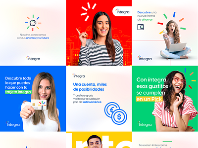 Social media | Íntegra bank branding card design diseños graphic design graphicdesign identity integra marketing post redes sociales social media