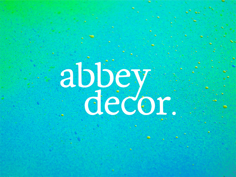Abbey Decor Identity branding bright colors colours identity logo simple typography