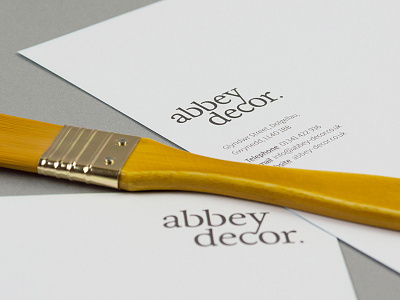 Abbey Decor Stationery design hand drawn identity letterhead logo stationery typography