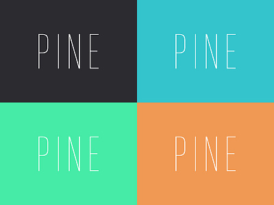 Pine Colour Scheme bright clean colour identity logo logomark minimal simple typography vector