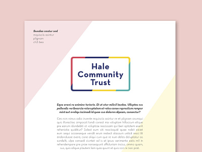 Community Trust Branding colour community identity letterhead logo stationary