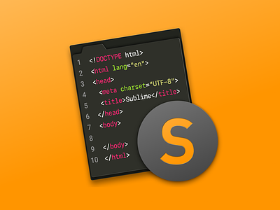 Daily Design Challenge #005 - Sublime Text Icon Redesign branding code dailyui graphics html icon icons illustration mac redesign ui vector