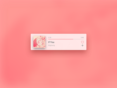 Daily Design Challenge #009 - Music Player bar blur card dailyui gaussian graphic interface minimalism ui ux