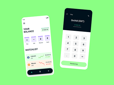 Crypto App app design ui ux