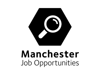 Manchester Job Opportunities branding hexagon job logo manchester