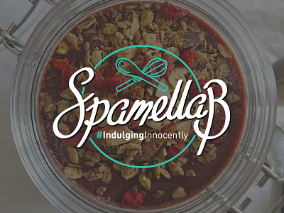 Logo variation for SpamellaB. A top UK health blogger branding cooking food health logo manchester