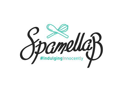 SpamellaB stripped down logo blogger branding food health logo manchester