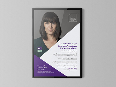 Manchester High School For Girls Lecture Poster. contemporary high school portrait poster school triangles