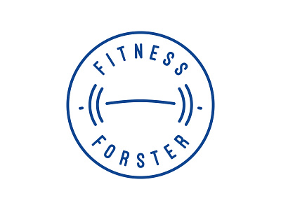 Fitness Forster Logo blue fitness gym health lines logo sports weights