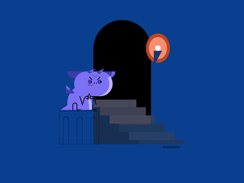 Animtober 01 Gargoyle By Katya Emeli On Dribbble