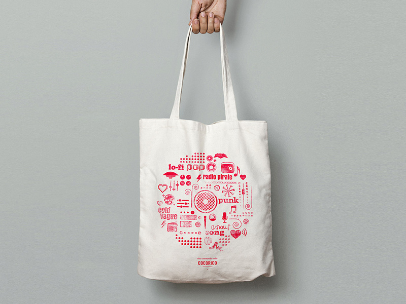 Bag - Chic Commando Radio concert music visual identity bag event
