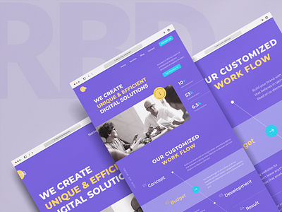 Landing Page - Design Studio branding design graphic design landing page purple typography ui ux web design