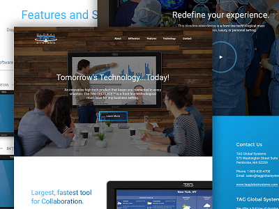 TAG Tecsclate bold clean hero homepage layout parallax ui web web design website