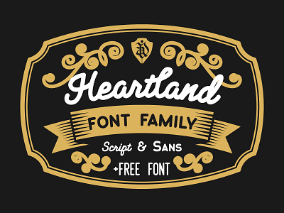 Heartland typeface design font free grotesque lettering logo sans serif script typeface