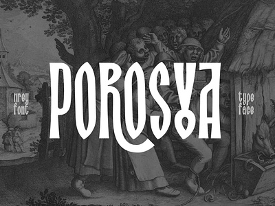 Porosya font condensed cyrillic font gothic medieval russian typeface vyas