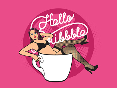 Hello Dribble coffee debut dribbble girl hello dribbble pink