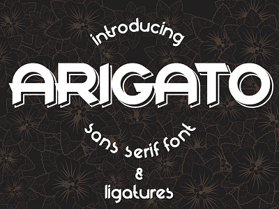 Arigato typeface arigato font sans serif typeface