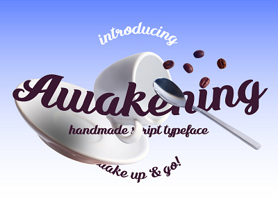 Awakening font script typeface