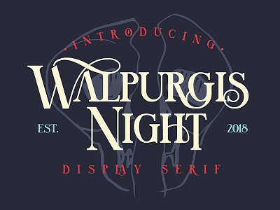 Walpurgis Night display font lettering serif typeface
