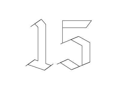 15 lettering numerals