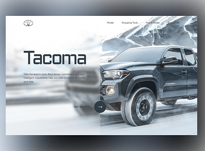 Landing page Tacoma car sales service design ui ux