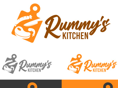 Rummy's kitchen logo branding logo