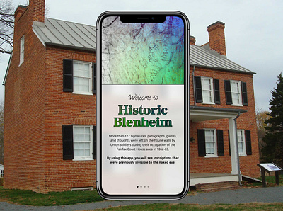 Historic Blenheim AR conceptual design humanities ui ux