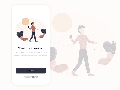 No notifications empty state error page onboarding ui