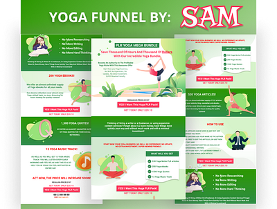 Yoga Funnel Landing Page design funnel funneldesign landingpage uiux website