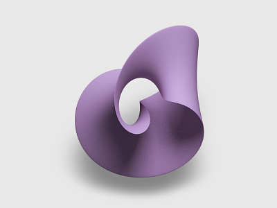 Shell 3d 3dmax 3dsmax artwork deepshape deepyellow form geometry illustration minimal photoshop art poster purple shape