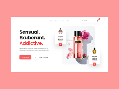 Hero Section : Perfume Store behance branding design designinspiration dribbble ecommerce graphic design online perfume ui uidesign uiux uxdesign
