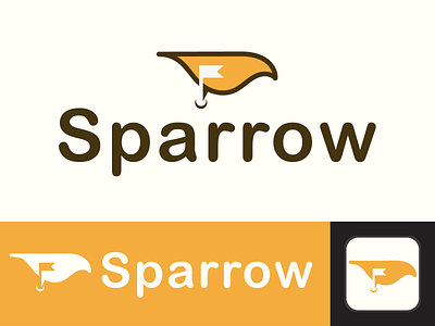 Sparrow Logo bird bird icon flag golf icon logo logo design logos logotype sparrow sport