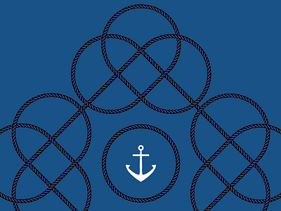 anchor and rope anchor blue illustration illustrator nautical navy pattern brush rope summer