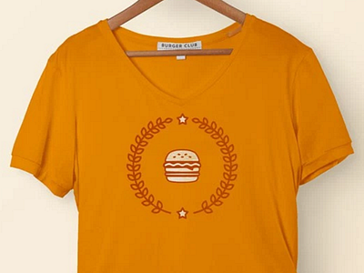 Burger Club T-Shirt branding burger food hamburger icon identity illustration logo swag t shirt tshirt