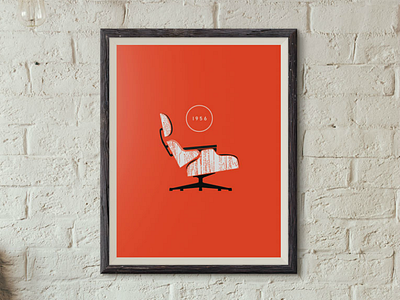 Mid-Century Eames Chair Poster