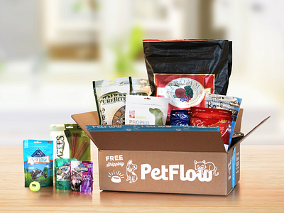 PetFlow Shipping Box box branding cat dog ecommerce packaging packaging design pets print shipping