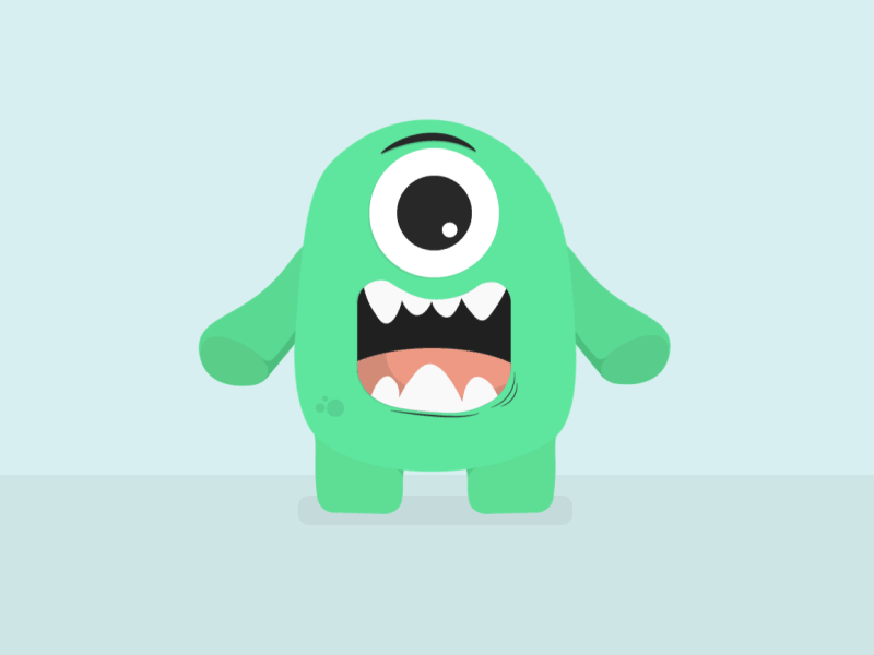 Monster Animated aftereffects animacao animated animation cute flat green illustration monster motion