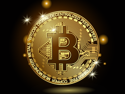 Bitcoin adobe illustrator bitcoin busness crypto currency gold golden icon illustration money vector