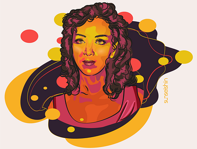 The Constellation adobe illustrator girl illustration portrait vector art vector portrait vectorart vectorportrait woman