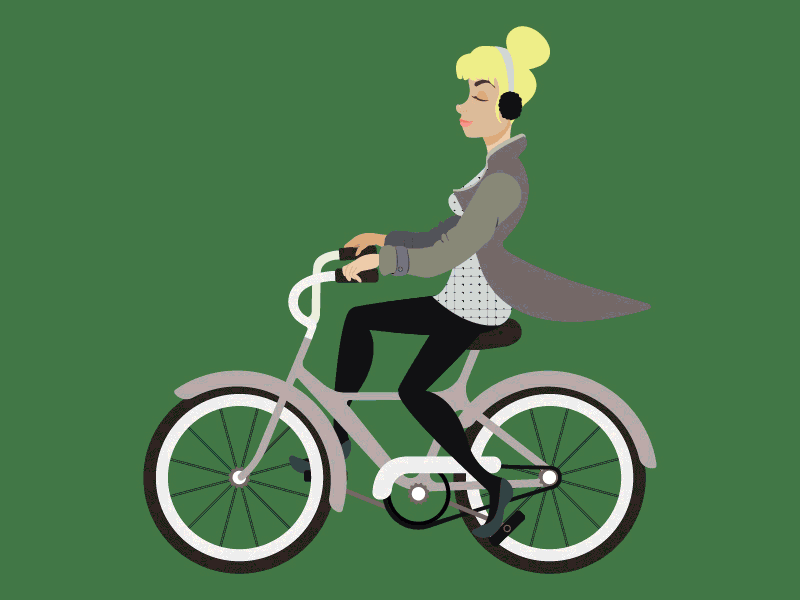 Biking through the Seasons bike fashion gif illustration modcloth seasons